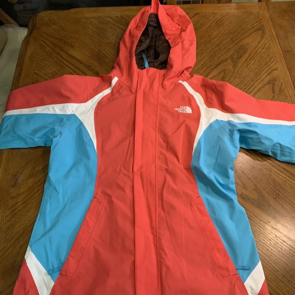 The North Face Girl’s Pink Hyvent Full Zip Ski Shell Hooded Jacket Size Large